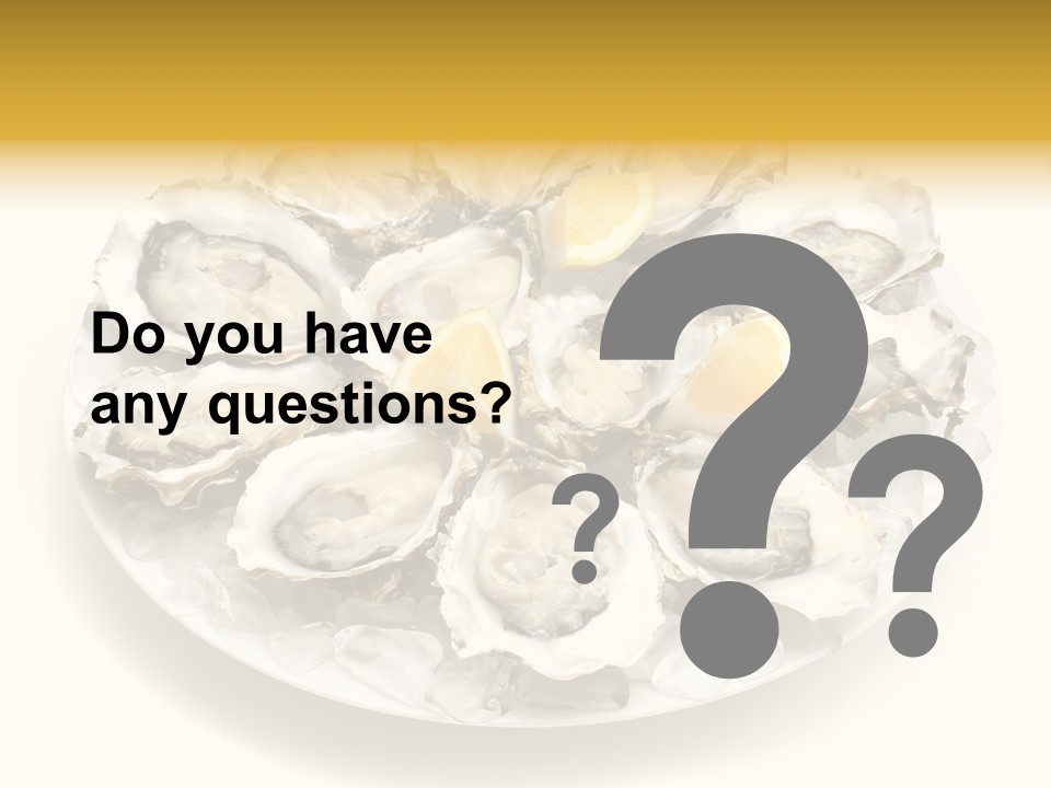 Gourmet Traditional Shellfish PowerPoint Template