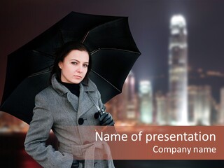 Autumn City Sad PowerPoint Template