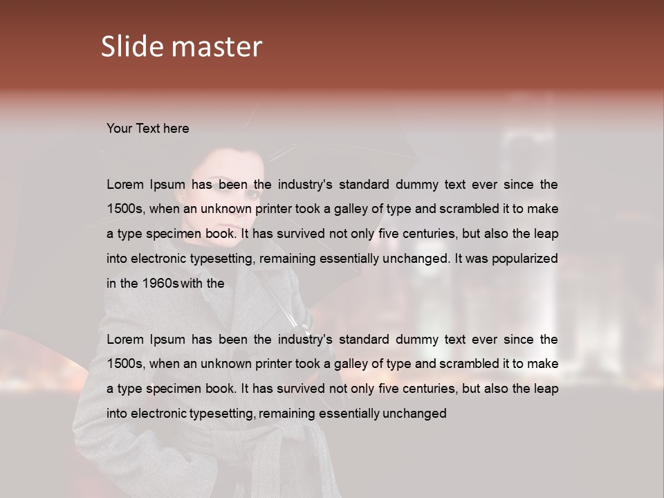 Autumn City Sad PowerPoint Template