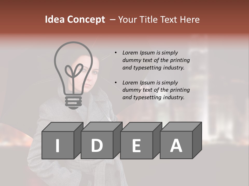 Autumn City Sad PowerPoint Template