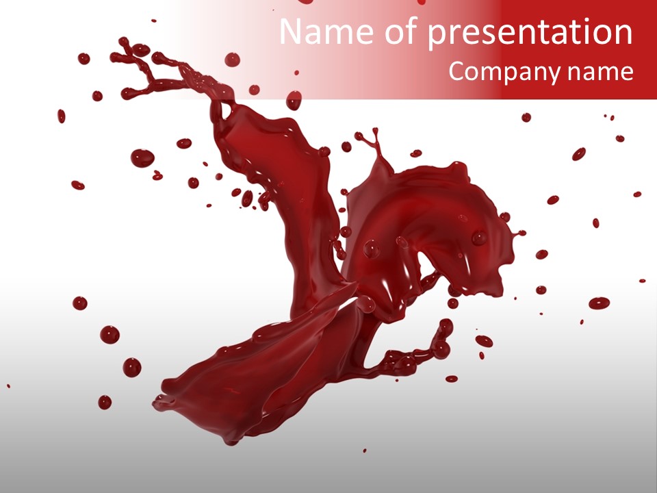 Artistic Liquid Drop PowerPoint Template