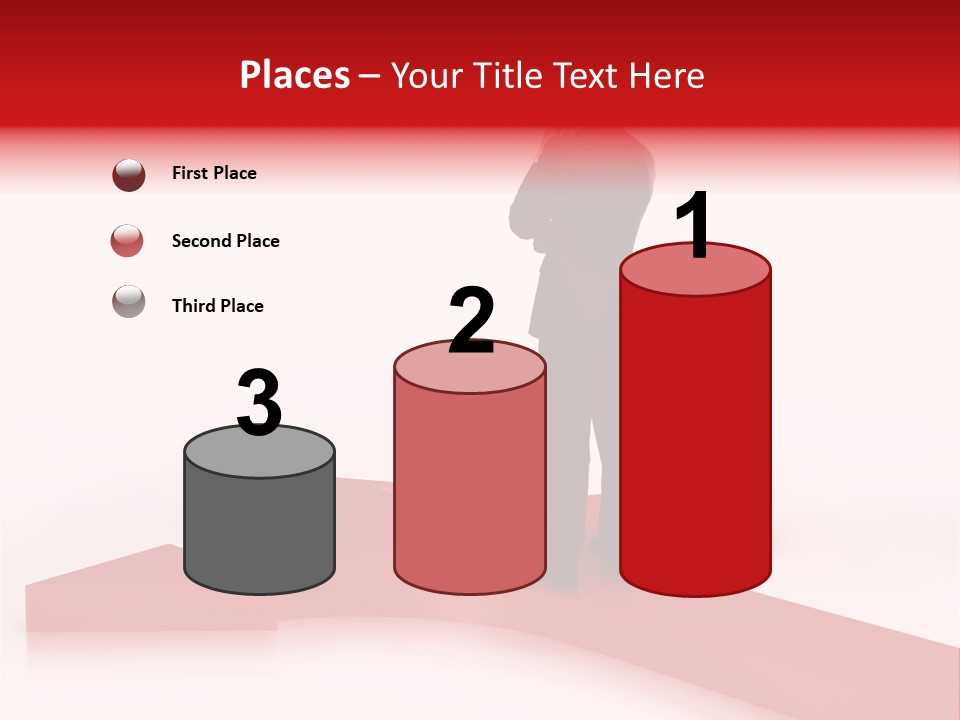 Isolated Red Goal PowerPoint Template