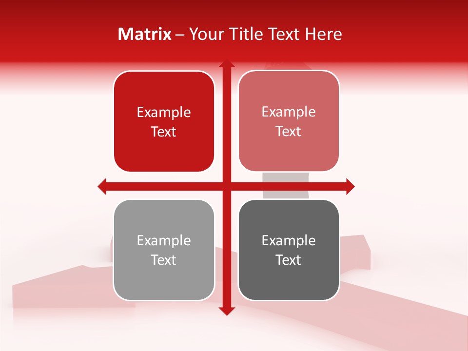 Isolated Red Goal PowerPoint Template