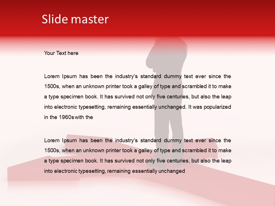 Isolated Red Goal PowerPoint Template