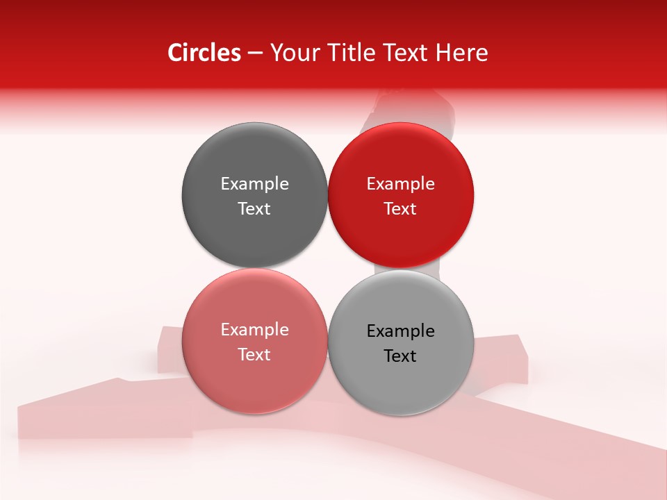 Isolated Red Goal PowerPoint Template