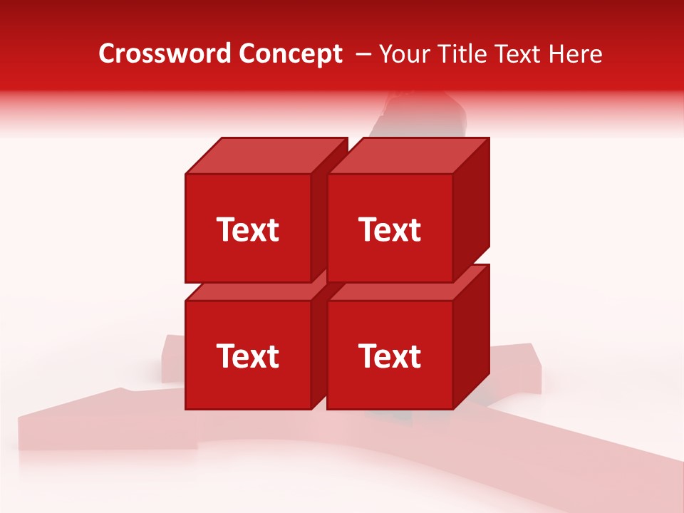 Isolated Red Goal PowerPoint Template
