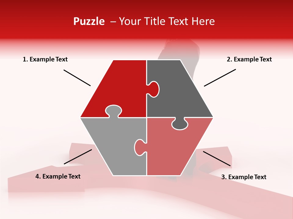 Isolated Red Goal PowerPoint Template