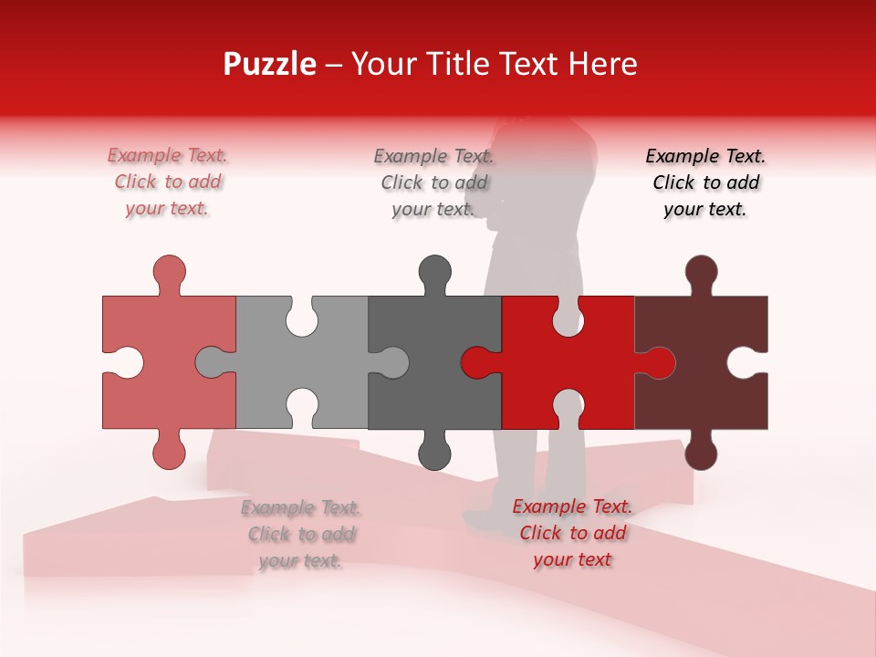 Isolated Red Goal PowerPoint Template