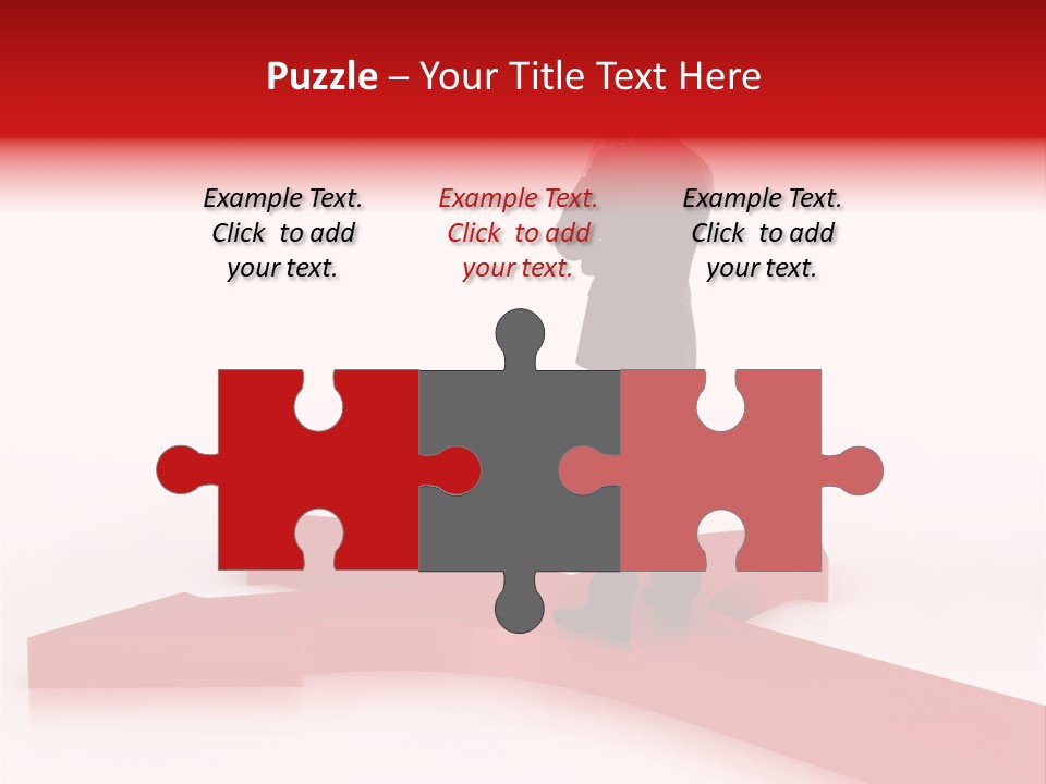 Isolated Red Goal PowerPoint Template