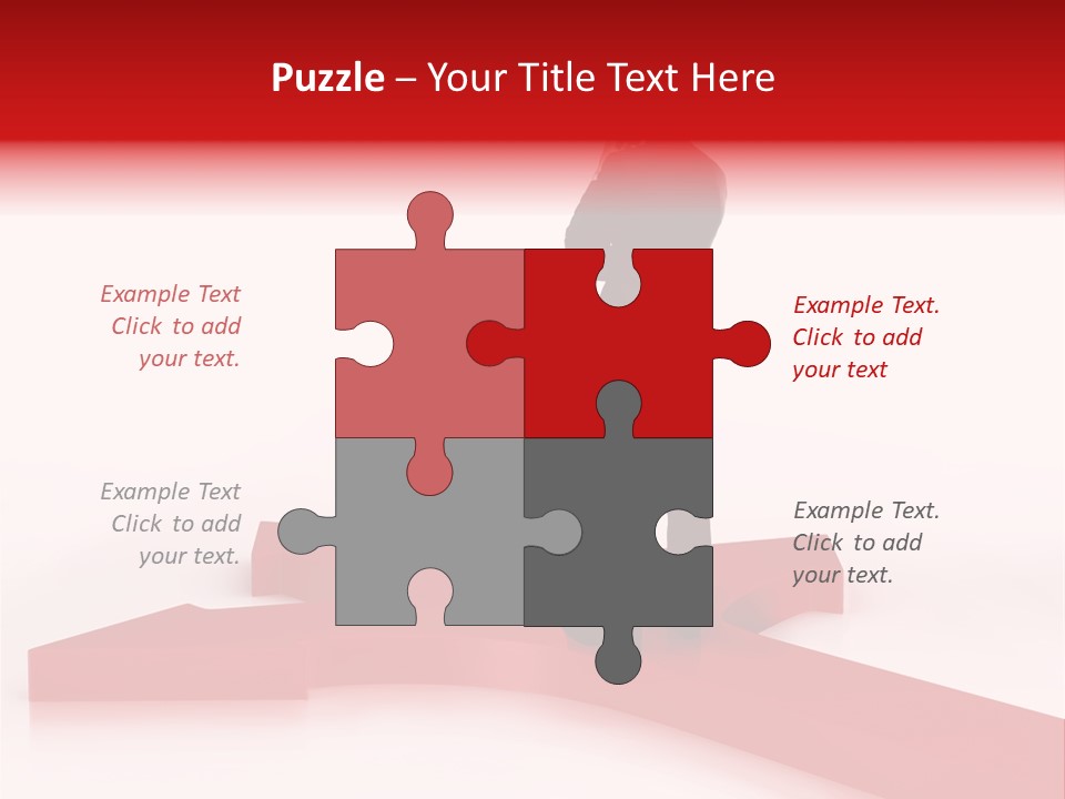 Isolated Red Goal PowerPoint Template