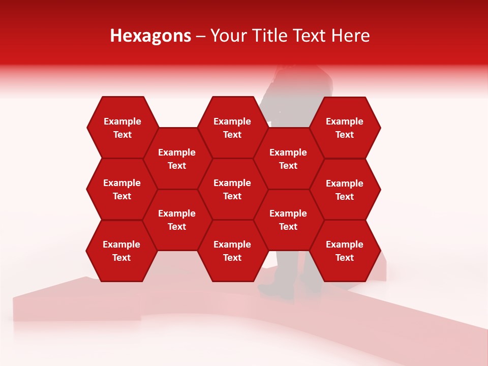 Isolated Red Goal PowerPoint Template