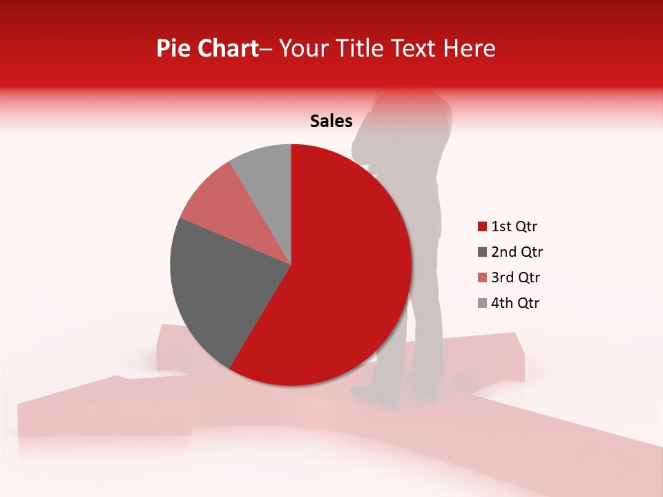 Isolated Red Goal PowerPoint Template