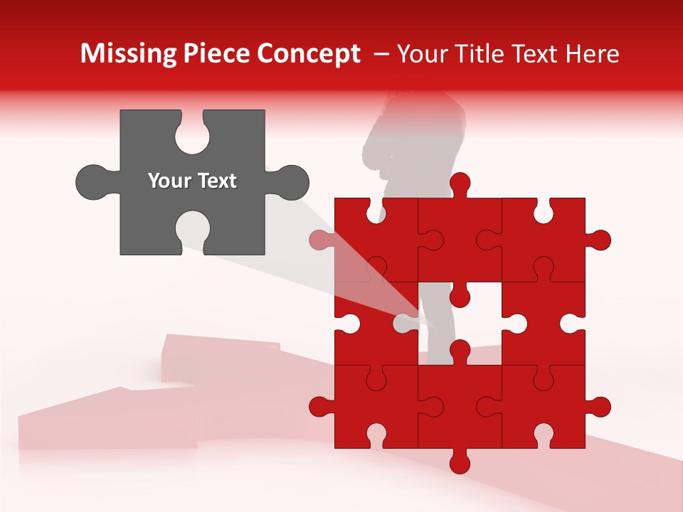Isolated Red Goal PowerPoint Template