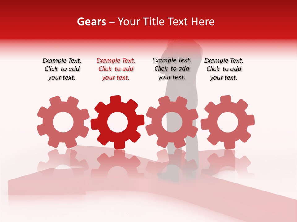 Isolated Red Goal PowerPoint Template