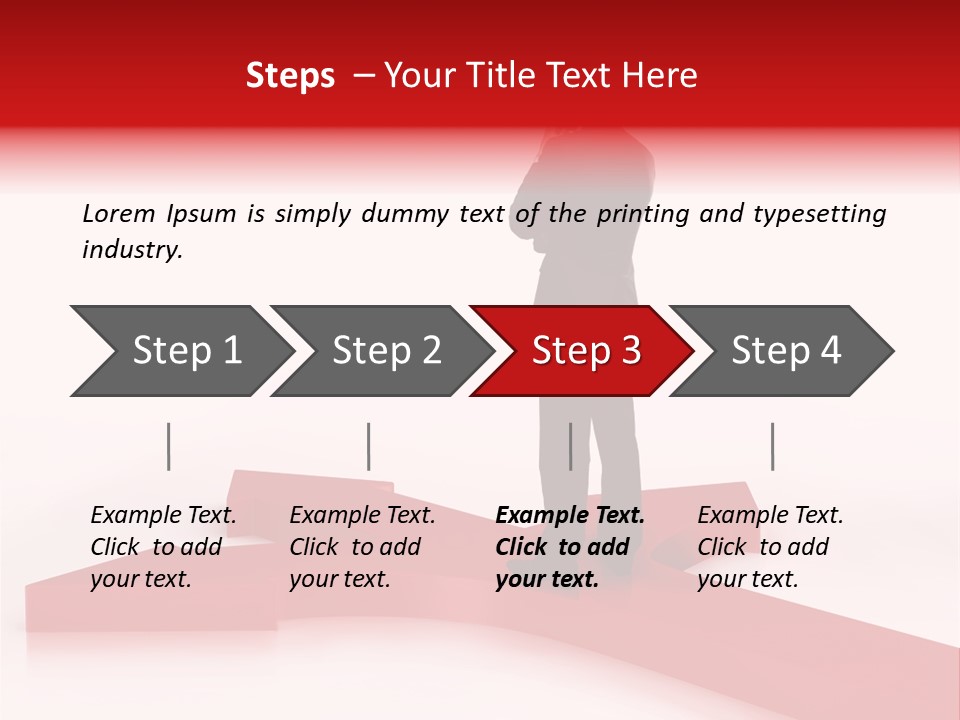 Isolated Red Goal PowerPoint Template