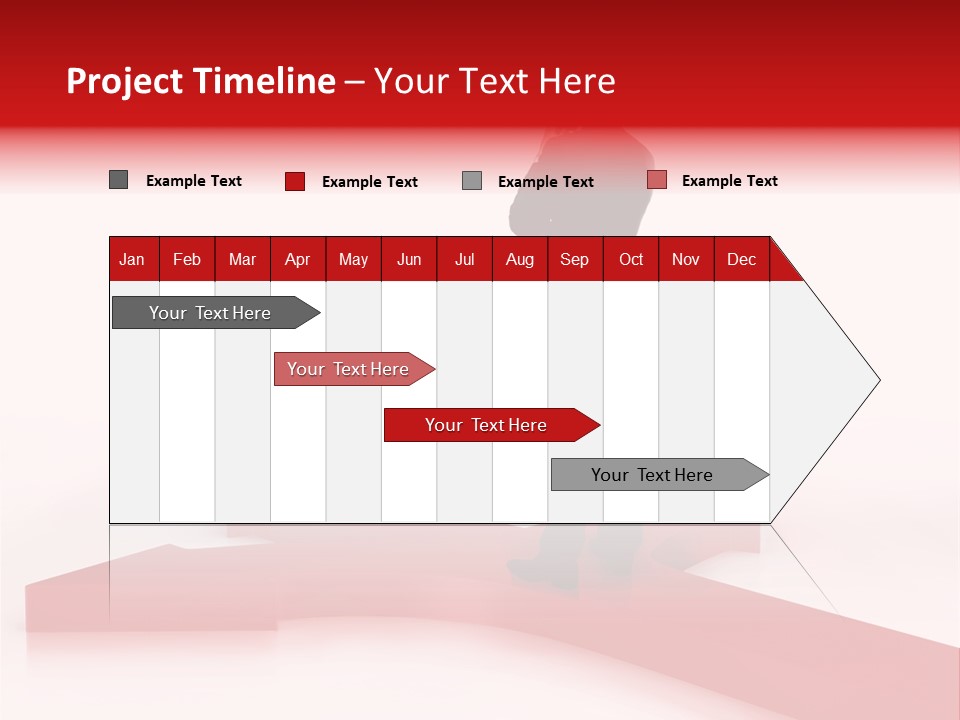 Isolated Red Goal PowerPoint Template