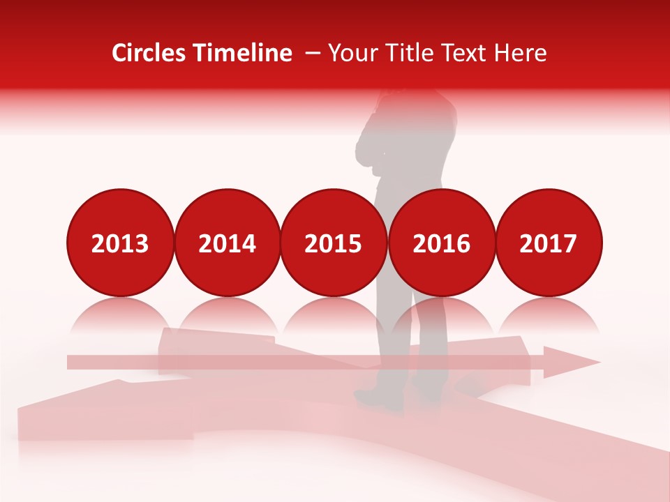 Isolated Red Goal PowerPoint Template
