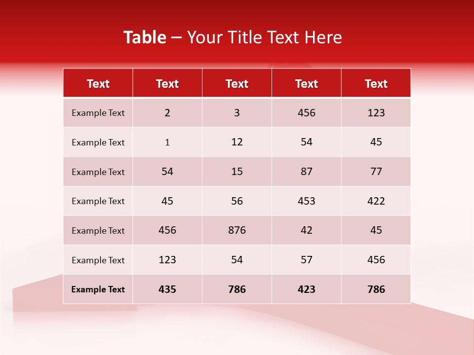 Isolated Red Goal PowerPoint Template