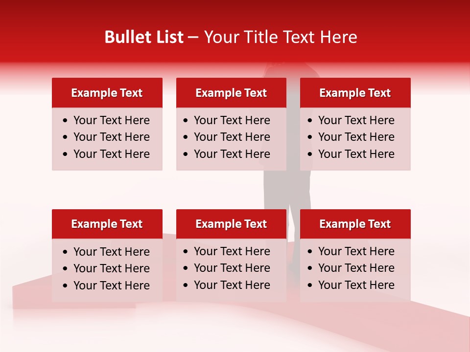 Isolated Red Goal PowerPoint Template