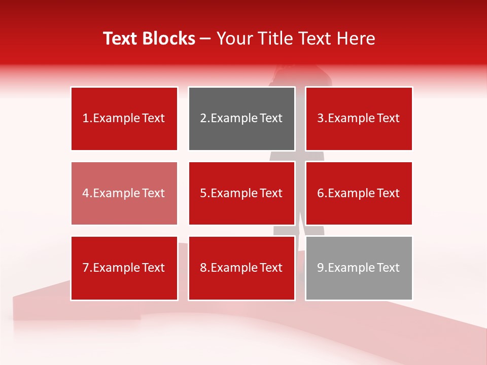Isolated Red Goal PowerPoint Template