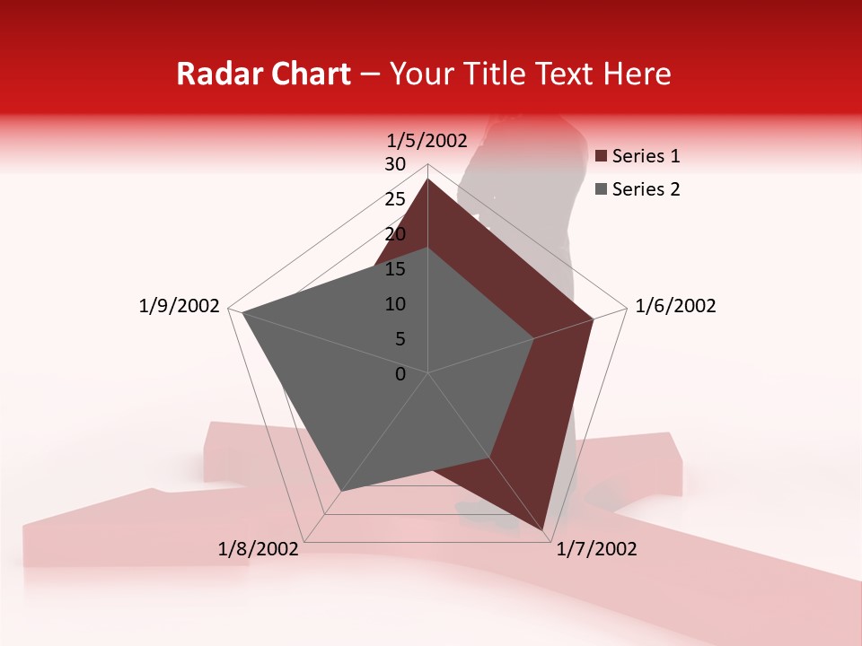 Isolated Red Goal PowerPoint Template