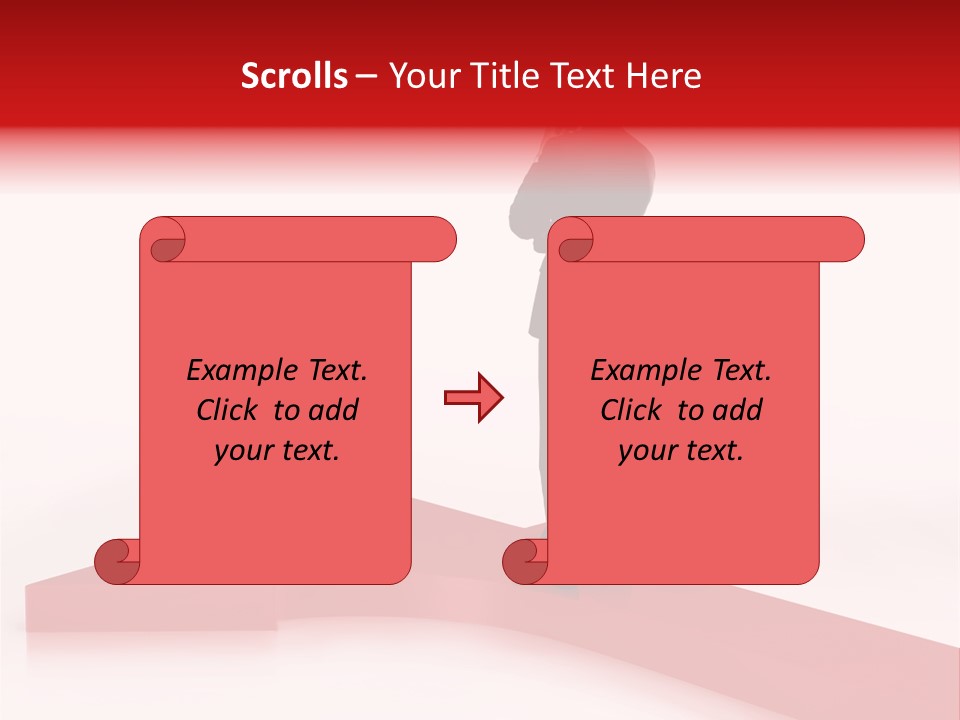 Isolated Red Goal PowerPoint Template