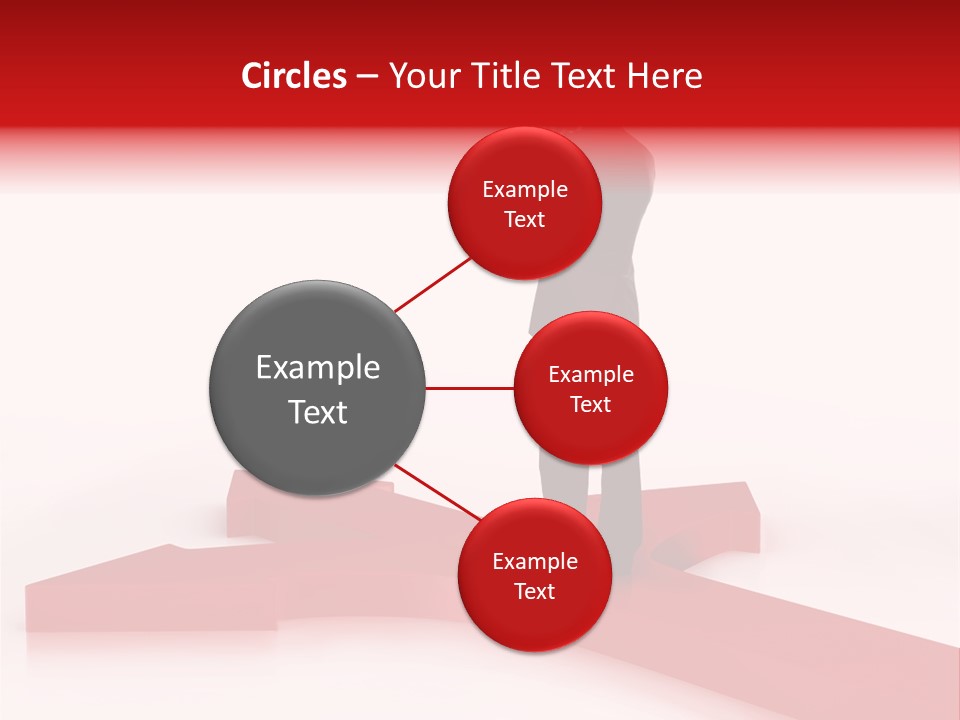 Isolated Red Goal PowerPoint Template