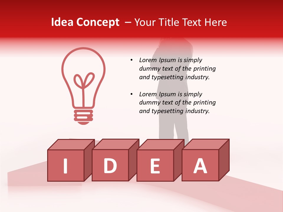 Isolated Red Goal PowerPoint Template