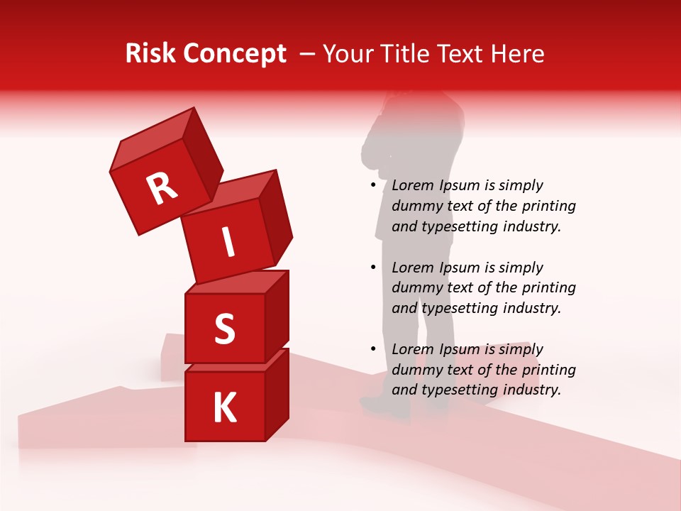 Isolated Red Goal PowerPoint Template