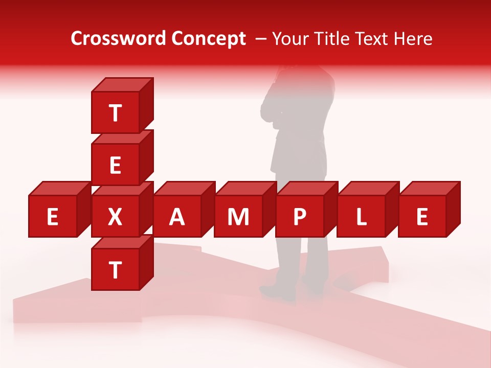 Isolated Red Goal PowerPoint Template