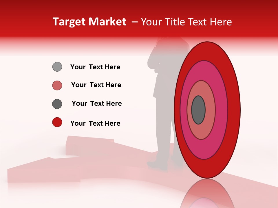 Isolated Red Goal PowerPoint Template
