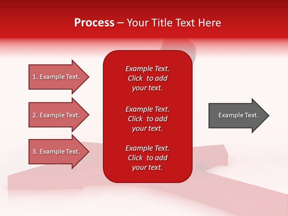 Isolated Red Goal PowerPoint Template