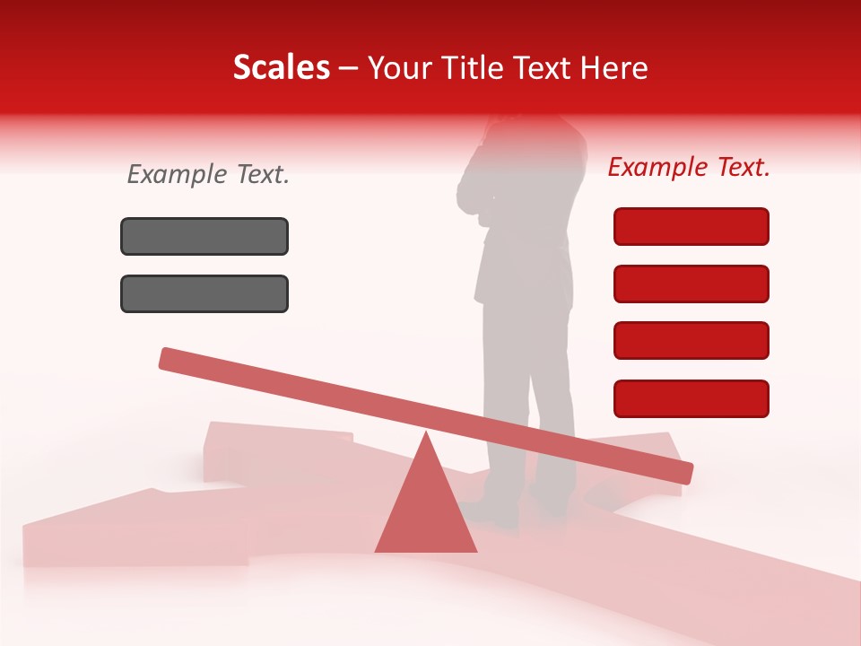 Isolated Red Goal PowerPoint Template