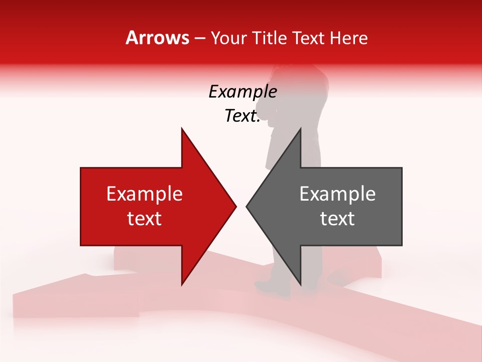 Isolated Red Goal PowerPoint Template