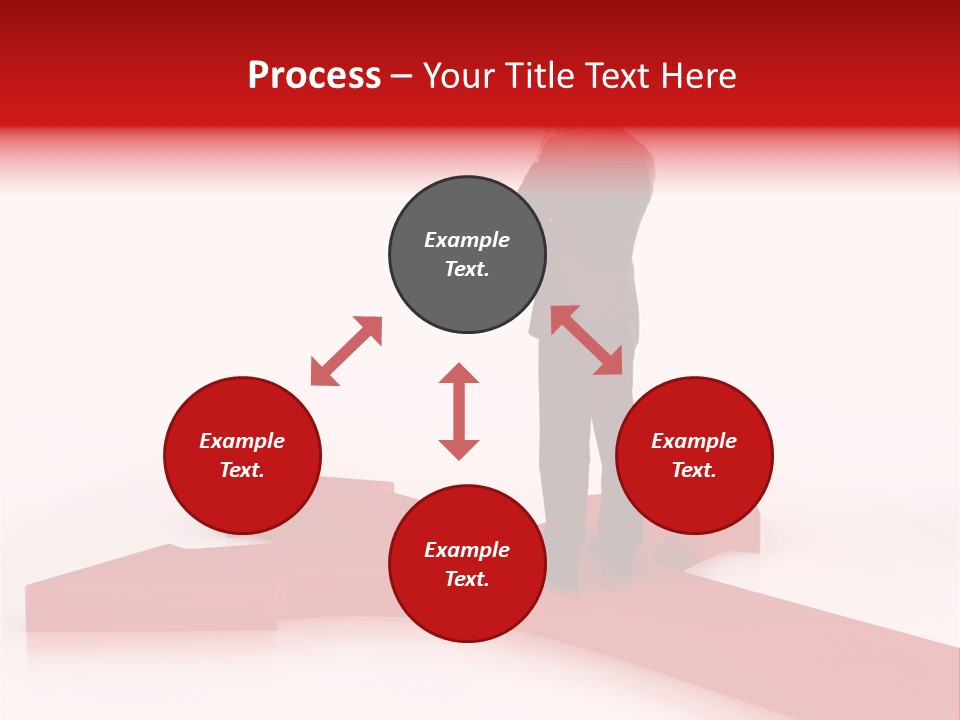 Isolated Red Goal PowerPoint Template
