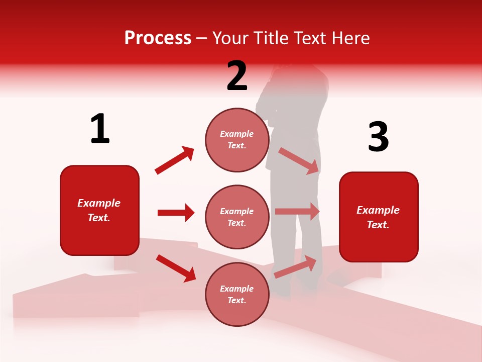 Isolated Red Goal PowerPoint Template