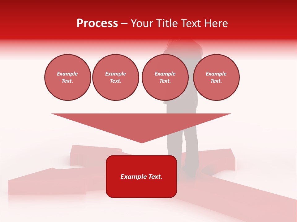 Isolated Red Goal PowerPoint Template