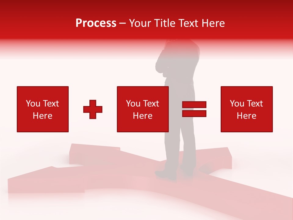 Isolated Red Goal PowerPoint Template