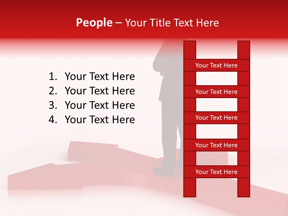 Isolated Red Goal PowerPoint Template