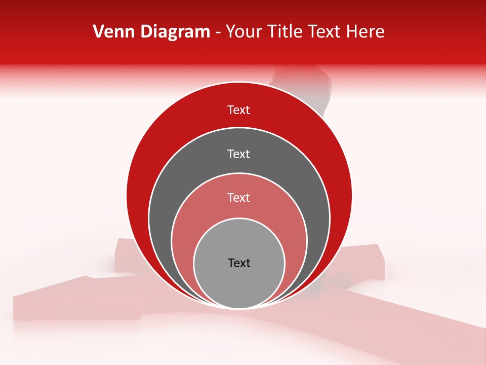 Isolated Red Goal PowerPoint Template