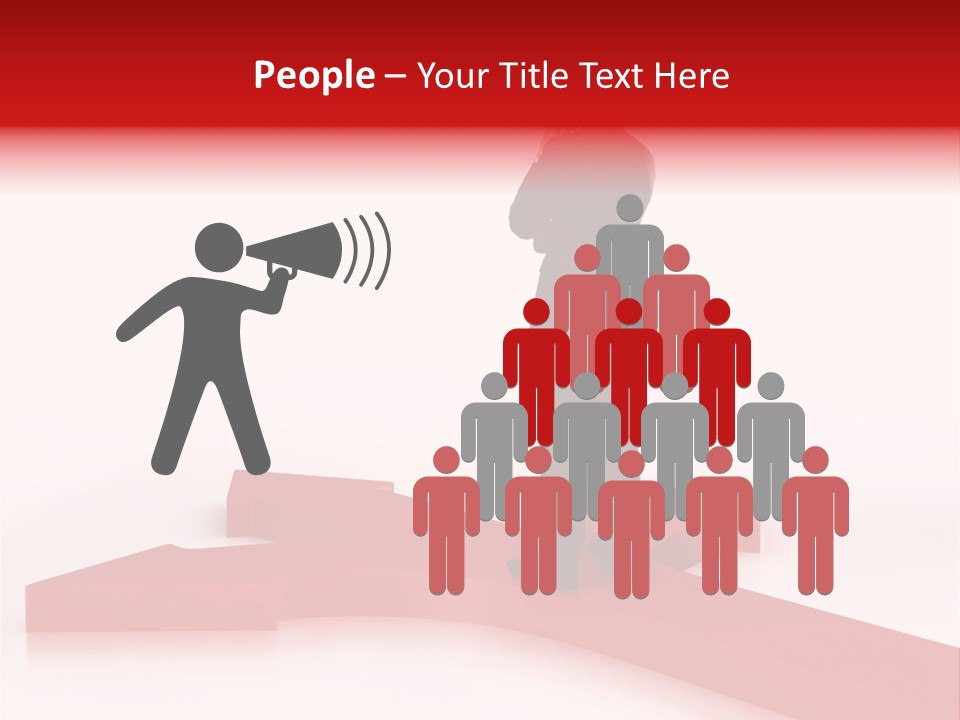 Isolated Red Goal PowerPoint Template