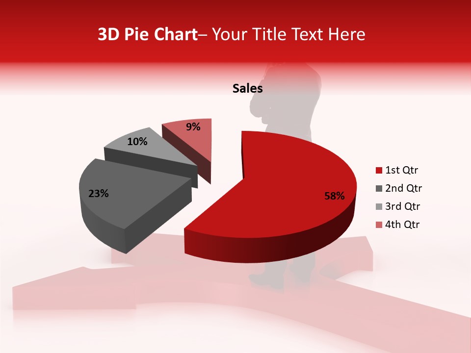 Isolated Red Goal PowerPoint Template