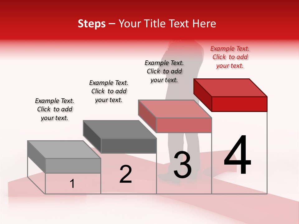 Isolated Red Goal PowerPoint Template