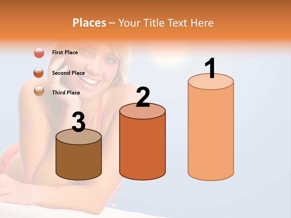 Swimsuit Paradise Sun PowerPoint Template