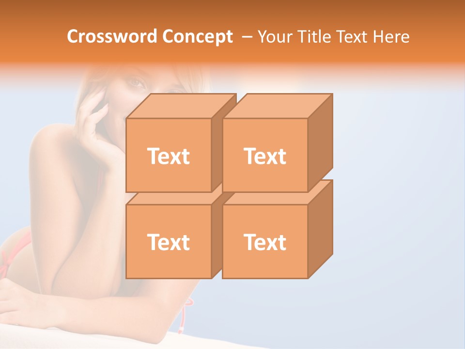 Swimsuit Paradise Sun PowerPoint Template