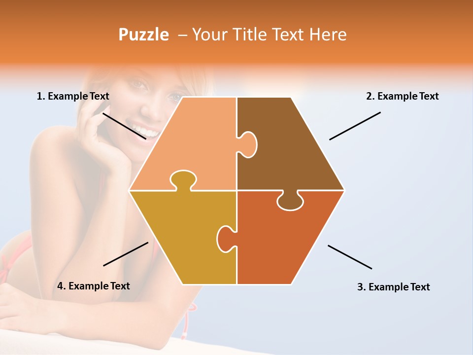 Swimsuit Paradise Sun PowerPoint Template