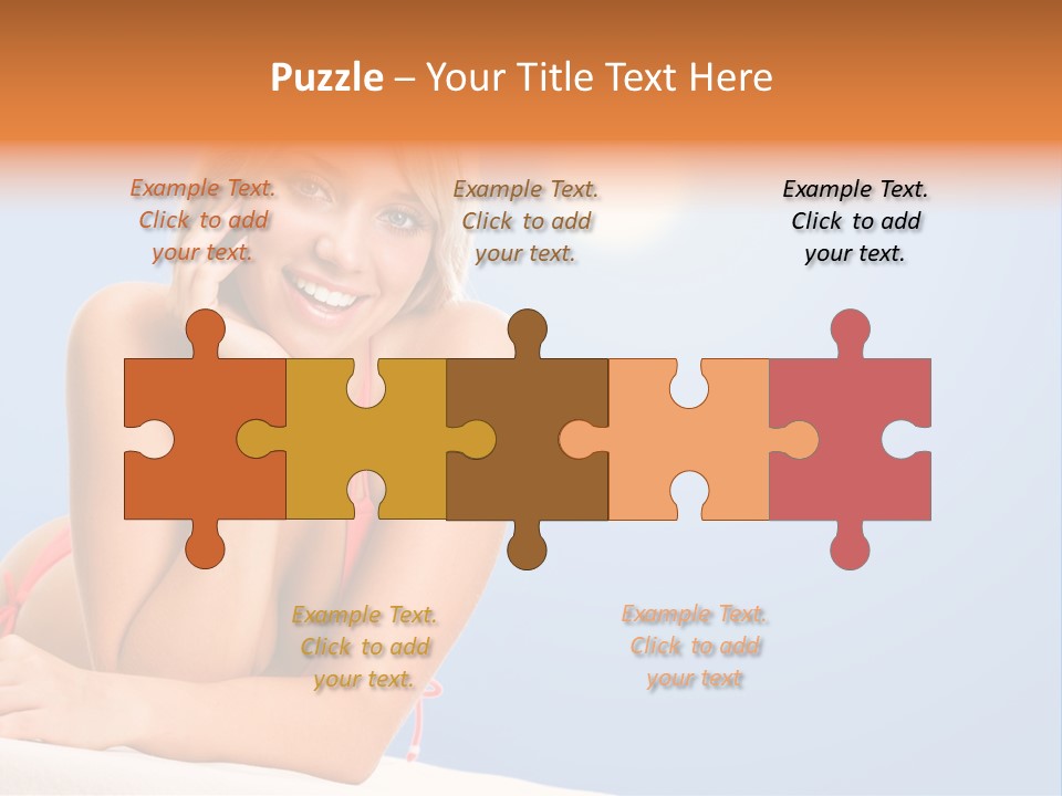 Swimsuit Paradise Sun PowerPoint Template