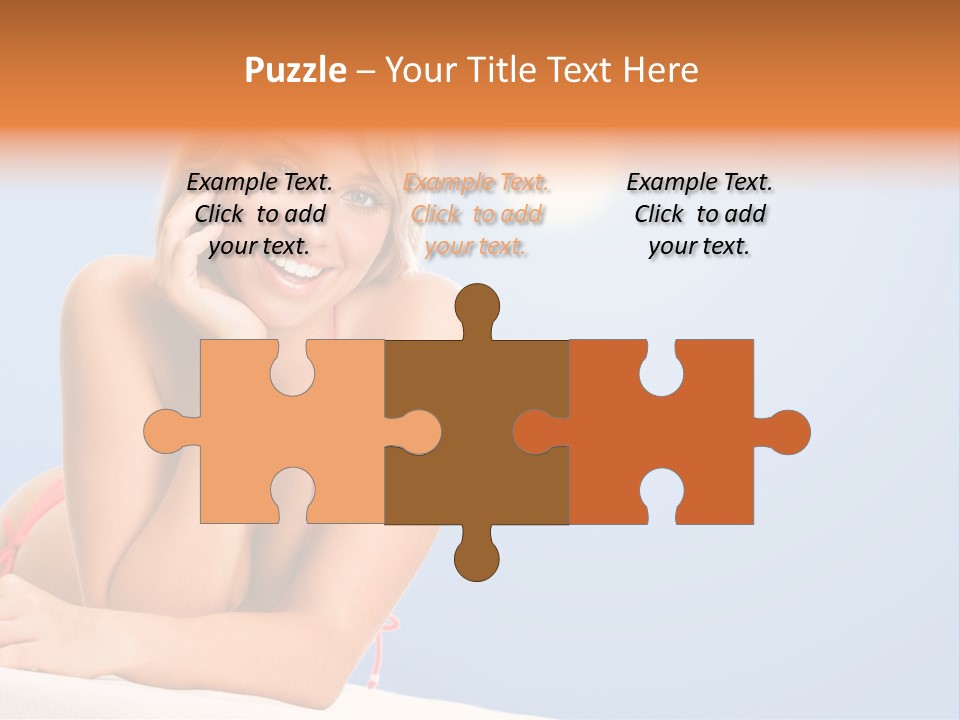 Swimsuit Paradise Sun PowerPoint Template