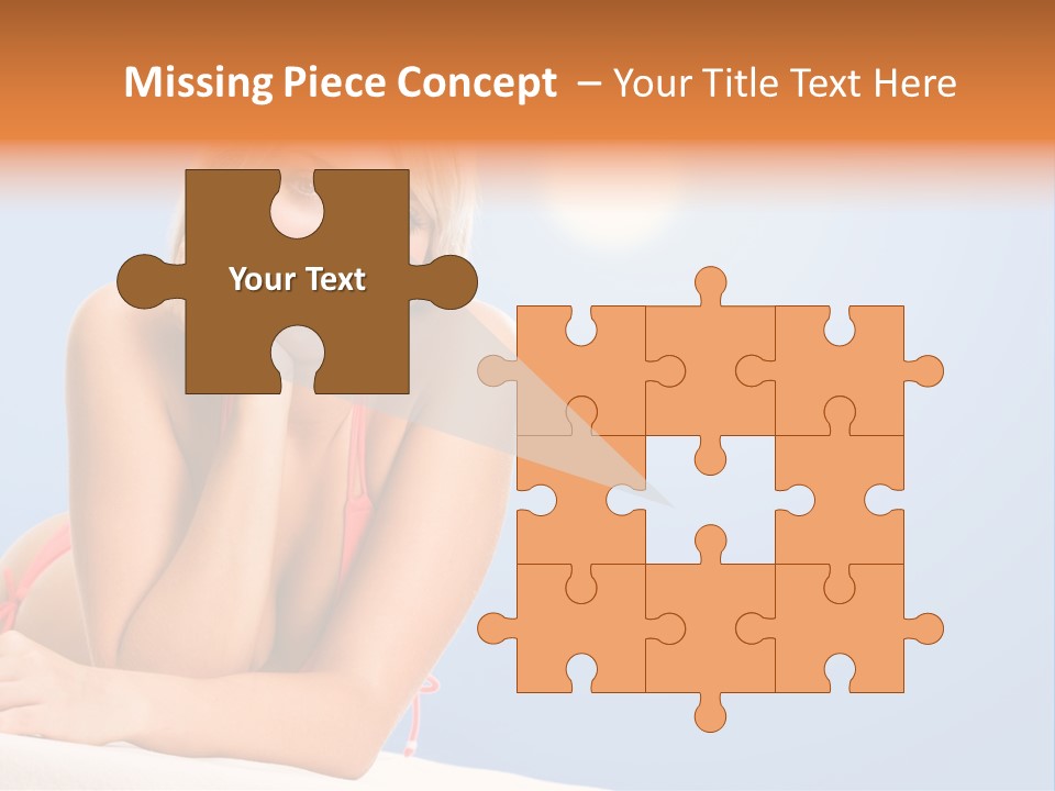 Swimsuit Paradise Sun PowerPoint Template