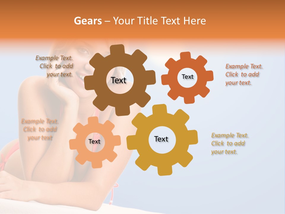 Swimsuit Paradise Sun PowerPoint Template